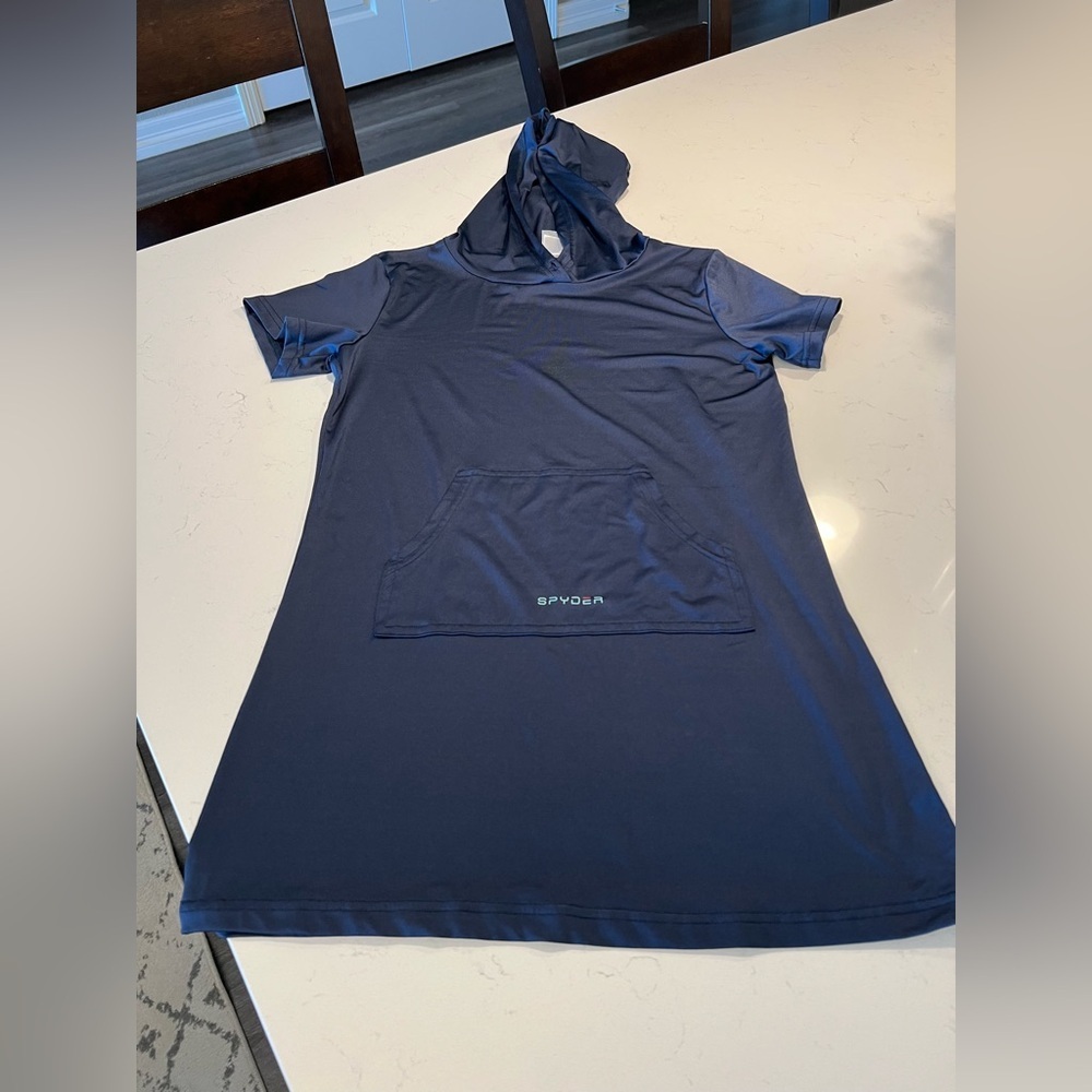Spyder Dark Blue Girls Hooded Cover Up Size 16(girl)